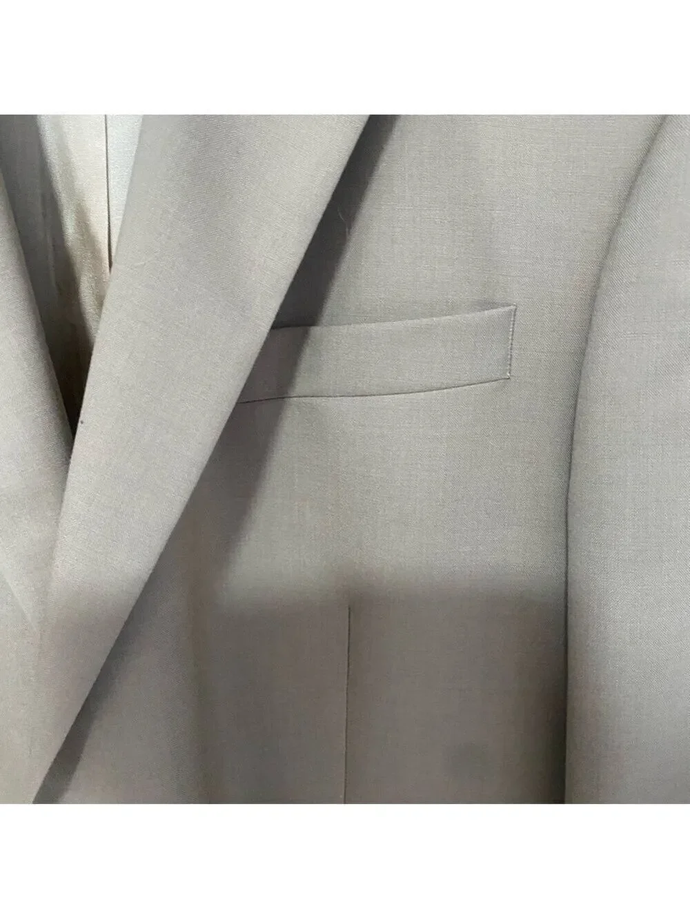 Nautica Mens Beige Wool Lightweight Sport Coat Blazer 44L Classic Fit